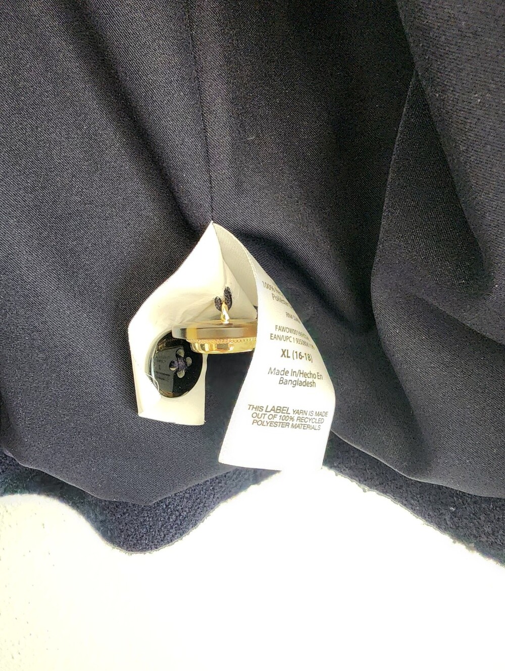 Classic Navy Blue Peacoat Double Breasted Tailored Jacket Wool Blend XL 16 18 - Picture 9 of 11